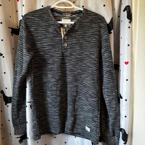 Frank & Oak Black and White Henley